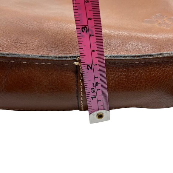 Patricia Nash Brown Tooled Leather Flap Front Western Saddle Crossbody Bag Purse - Picture 12 of 13